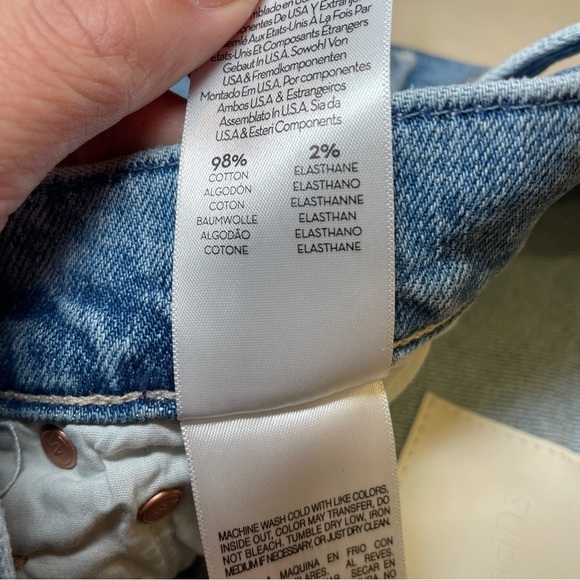 MOTHER- High Waisted Hiker Hover Jeans Light Wash Slay It With Flowers Size 26 - Picture 10 of 10